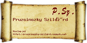 Pruzsinszky Szilárd névjegykártya